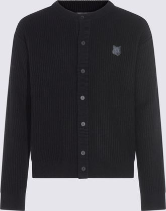 Maison Kitsuné Black Wool Knitwear