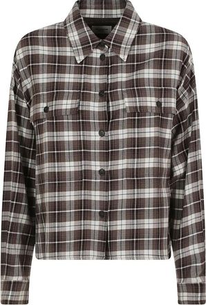 Max Mara Wkdberlina Shirt - Dames - Overhemden - Bruin - S - Katoen - Overhemden