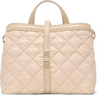 MZ Wallace Mini Astor Diamond Quilted Top Handle Bag in Buff at Nordstrom