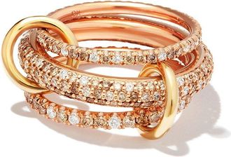Spinelli Kilcollin 18K rose gold Nova Rose diamond ring - women - Diamond/18kt Rose Gold/18kt Yellow Gold - 7