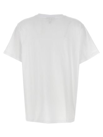 Ganni Leopard-Print Organic Cotton T-shirt - White