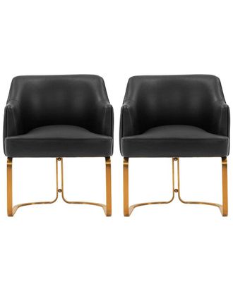 Manhattan Comfort Set Of 2 Edra Dining Armchairs