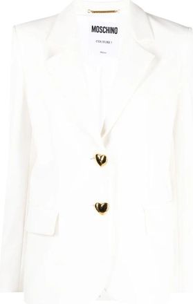 Moschino Blazers - Dames - Blazers - Wit - L - Polyester - Jassen