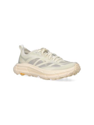 Hoka One One Mixed Textile And Synthetic Sneaker - White