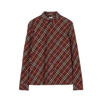 Burberry Heren, Overhemden, Rood, Maat: S Katoen