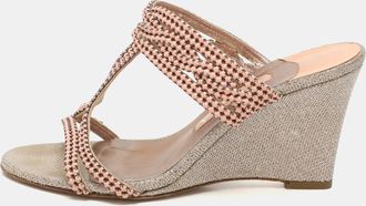 Gina Pink Beads Embellished Wedge Sandals