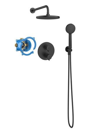 Roca Pack De Ducha Termost&aacute;tico Empotrado Rocabox T-500 Negro Mate