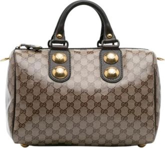 Gucci Pre-owned Handbags, female, Brown, Size: ONE SIZE Pre-owned Canvas Handbag