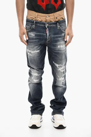 Dsquared2 Jeans Distressed a Doppio Tessuto Dsquared2