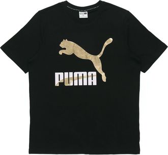 Puma Classics Logo T-Shirt Black Gold 532280-01