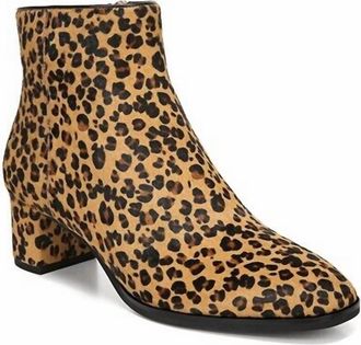 Via Spiga Womens Calf Hair Leather Animal Print Ankle Booties In Multicolor