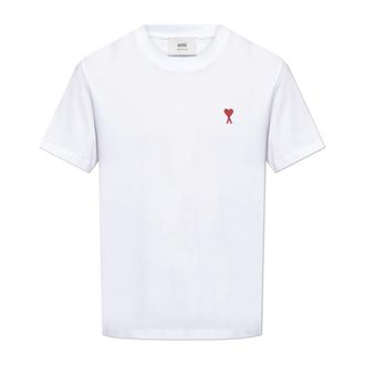 Ami Tops, Heren, Wit, S, Katoen, T-shirt met logo