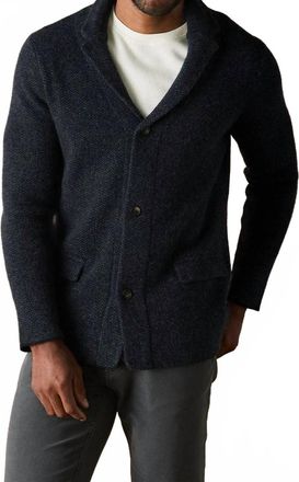 The Normal Brand Lambswool Button Down Blazer In Normal Navy
