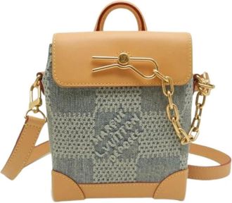 Louis Vuitton Pre-owned Mini Shoulder Bag - Dames - Vintage Mini Tas - Blauw - ONE Size - Katoen - Vintage