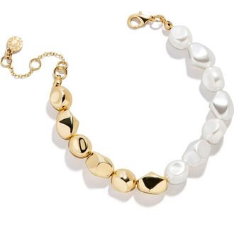 BaubleBar Johna Bead & Faux Pearl Bracelet at Nordstrom