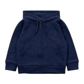 Paolo Pecora Hooded Zip Sweatshirt - male - Paolo Pecora - Kids Sweatshirts - Blue - 4 Y - Kids