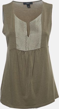 Max Mara Brown Knit Sleeveless A-Line Top