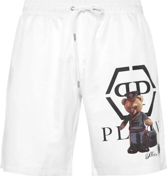 Philipp Plein Costume da bagno con stampa teddy - Bianco