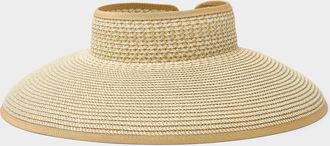 Simons Womens Wide brim straw visor