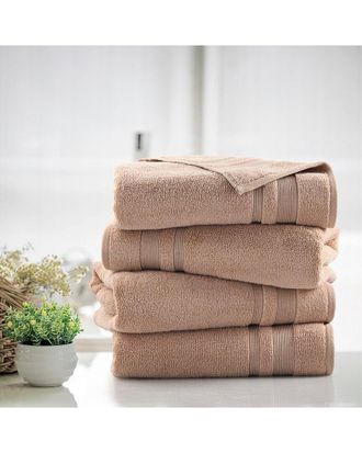 Kathy Ireland 4Pc Zero Twist Cotton Plush Bath Towel Set