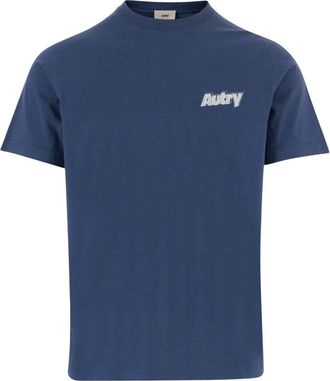 Autry Royal Blue Cotton Logo T-shirt