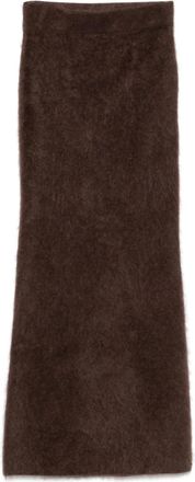 Soft Goat Gonna in cashmere - Marrone