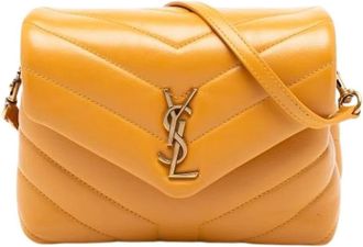 Saint Laurent Pre-owned Cross Body Bags, female, Orange, Size: ONE SIZE Pre-owned Toy Loulou Crossbody Bag