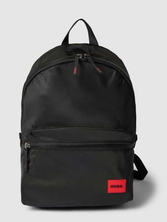 HUGO BOSS Rucksack mit Label-Detail Modell Erik in Black, Größe 1