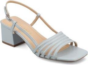 Journee Collection Shayana Block Heel Slingback Sandal in Blue at Nordstrom Rack, Size 6.5