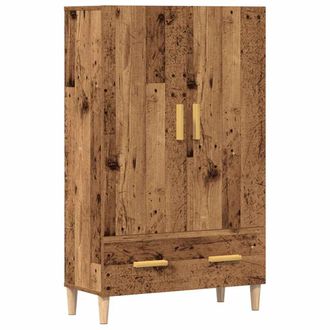 Berkfield Home Highboard Old Wood 70x31x115 cm Engineered Wood in Brown | Size: 70 x 31 x 115 cm