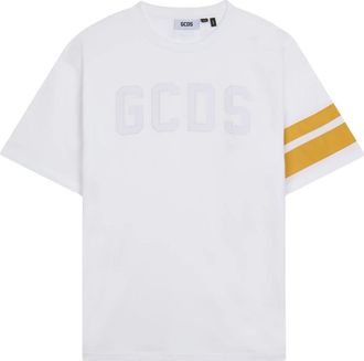 GCDS Logo T-shirt - Heren - T-shirts - Wit - 2XL - Katoen - Tops