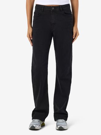 Noisy May High-waist-Jeans NOISY MAY NMMONICA HW STRAIGHT JEAN BLACK NOOS, Damen, Gr. 26, L&auml;nge 32, blau (schwarz denim), Denim/Jeans, Obermaterial: 99% Baumwol