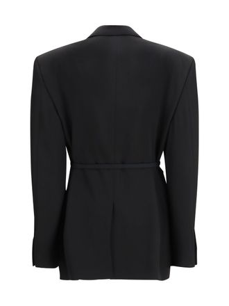Balenciaga Barathea Wool Tailored Blazer - Black