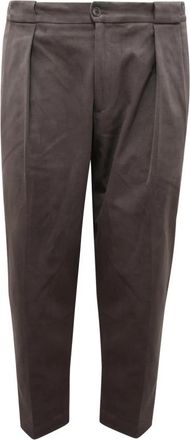BRIGLIA 1949 Slim-Fit Grijze Broek Gemaakt in Itali&euml; - Heren - Slim Fit Broeken - Grijs - XS - Broeken