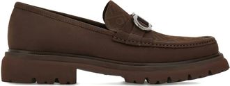 Ferragamo Gancini loafers met monogram - Bruin
