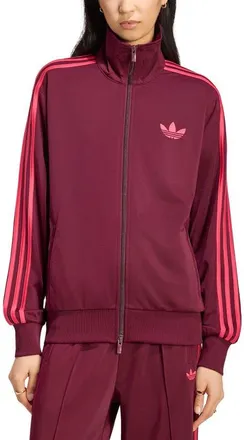 adidas Originals Adicolor Classic Firebird 3-Stripes Tricot Track Jacket in Maroon/power Pink at Nordstrom, Size Xx-Small