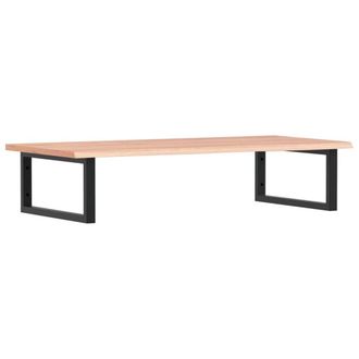 Berkfield Home Basin Shelf Wall Mounted Steel & Solid Wood Oak in Light Brown