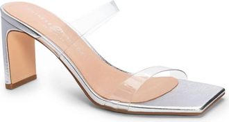 Chinese Laundry Womens Yaya Vinyl Sandal In Silver Metallic