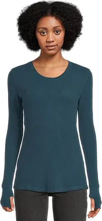 Mod-o-doc Long Sleeve With Thumbhole, Crewneck T-Shirts Womens Clothing Fanta-sea : LG (US 12-14), Cotton/Modal/Spandex