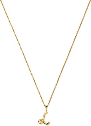 Missoma Initial L Mini 18kt Gold Vermeil Necklace - One Size