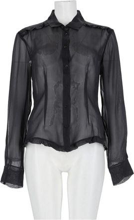 Paloma Wool Sheer Silk Ruffled Edge Blouse