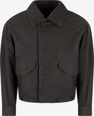 Christophe Lemaire Kurze Jacke aus Leinen mit Hemdkragen