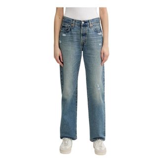 Levi's Jeans, Dames, Blauw, W24 L32, Straight Jeans