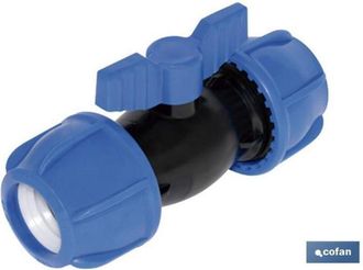 cofan V&aacute;lvula De Bola Pp Pn16 90 X 90, V&aacute;lvula De Bola Con Dos Conexiones De La Misma Medida Para Tuber&iacute;as De Polietileno (pe).adecuada Para Trabajar En Sis
