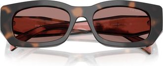 Prada D-frame Zonnebril - unisex - Zonnebrillen - Bruin - 53 MM - Accessoires