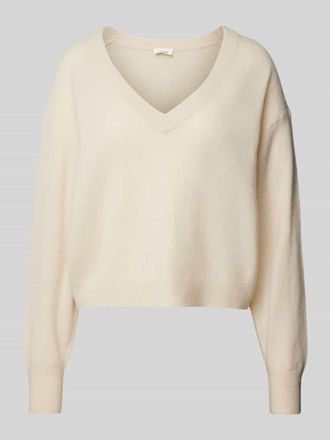 American Vintage American Vintage Strickpullover aus Woll-Mix mit Kaschmir-Anteil Modell RAXOW in Sand, Größe L