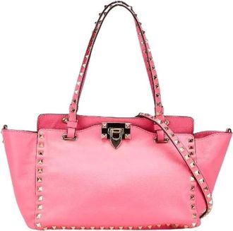 Valentino Pre-owned Handbags, female, Pink, Size: ONE SIZE Pre-owned Leather Shoulder Bag