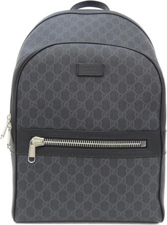 Gucci Black Gg Supreme Backpack (Pre-Owned)