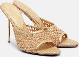 PARIS TEXAS Mules Lidia trenzados con piel
