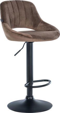 Clp Clp - Taburete De Bar Milet Con Funda De Terciopelo Marr&oacute;n Negro